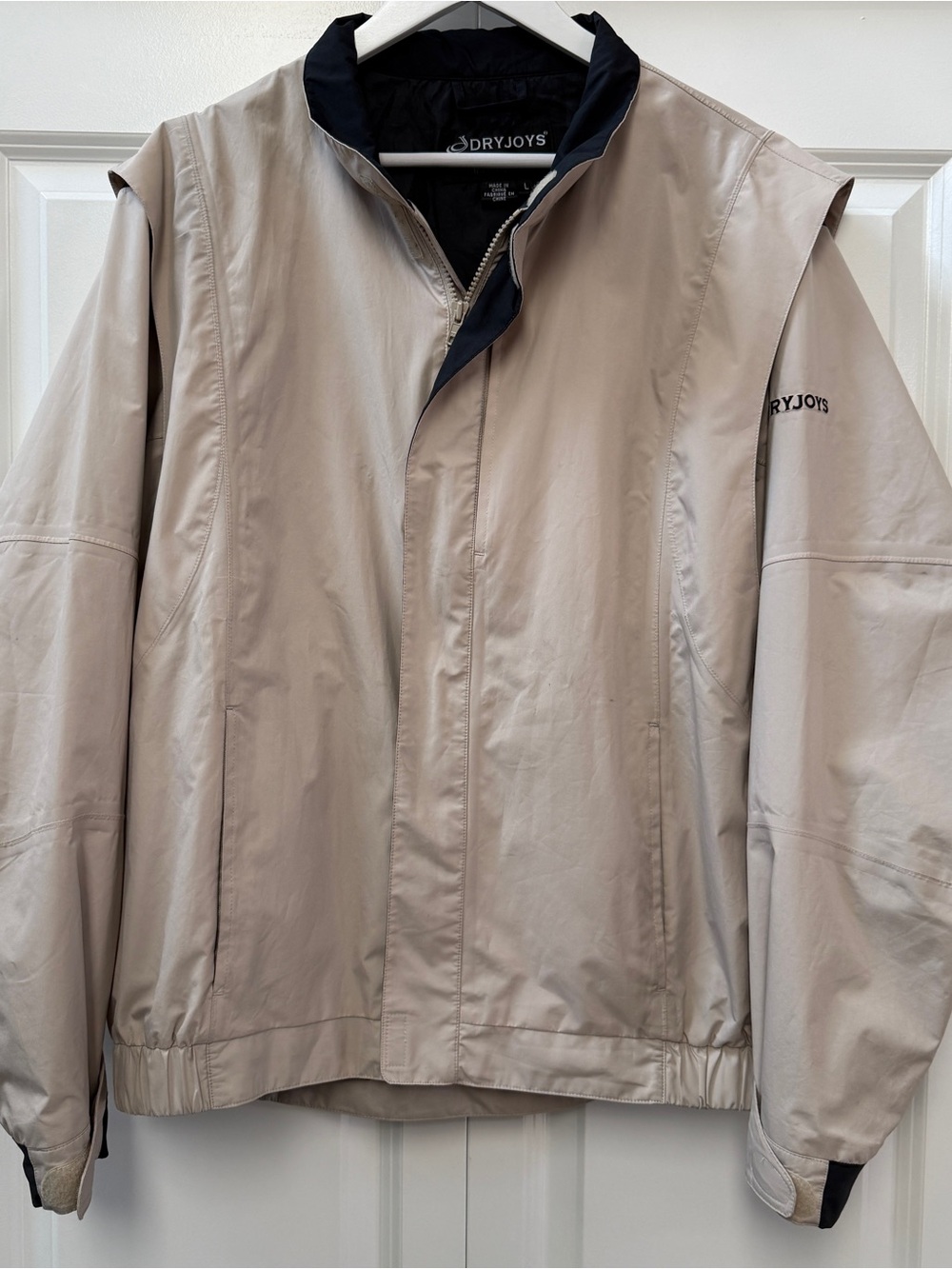 FootJoy DryJoys Beige, Tan Golf Rain Jacket, Men’s Large